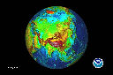 view color relief globe, 45N 90E.