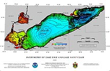 Image for Lake Erie & Lake St. Clair Bathymetry, (Mini size) Report MGG-14, 1998