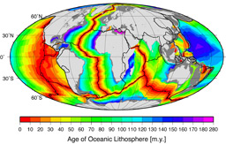 Ocean Floor Age Map
