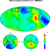 Effect of geoid elevation correction