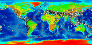 Global plot of significant earthquakes