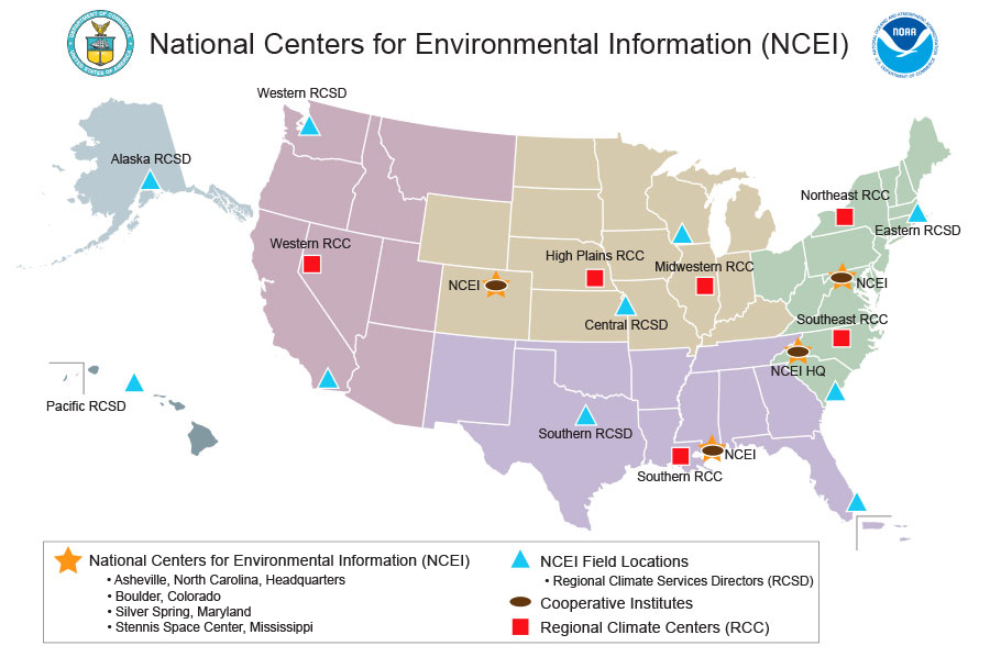 NCEI Geographic Locations