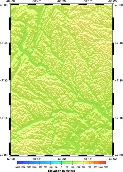 shaded relief grid