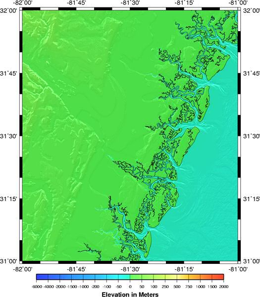 shaded relief grid