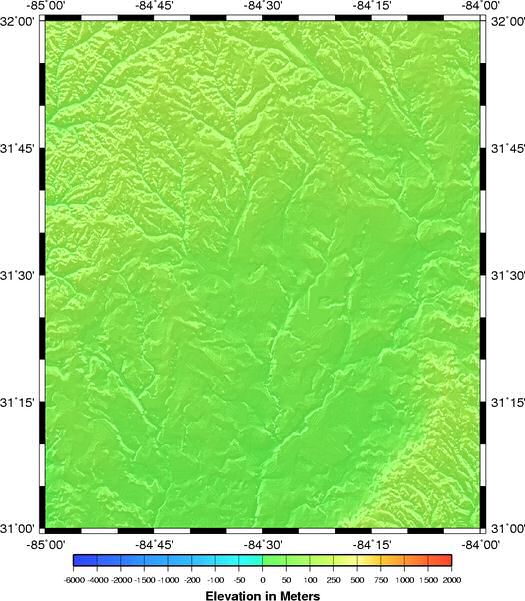 shaded relief grid