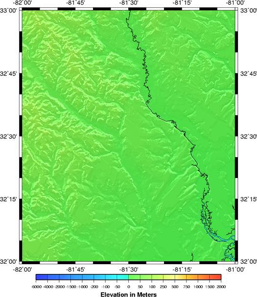shaded relief grid