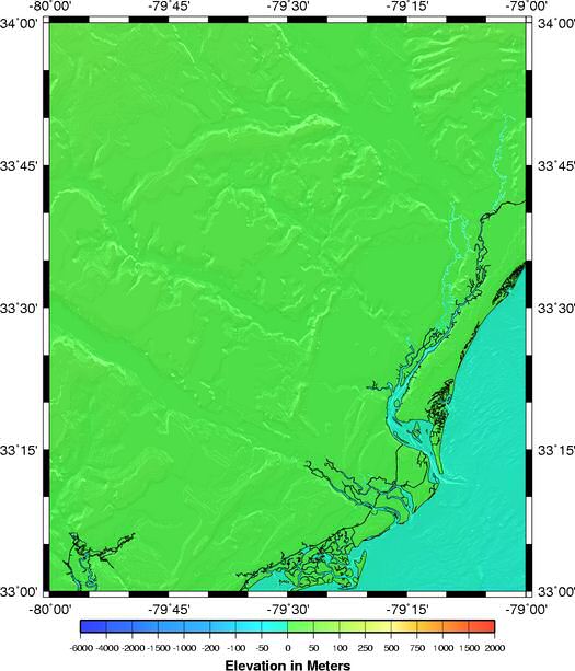 shaded relief grid