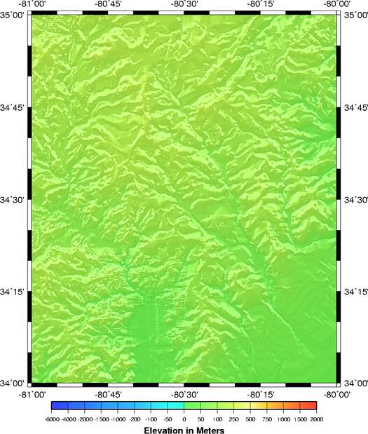 shaded relief grid