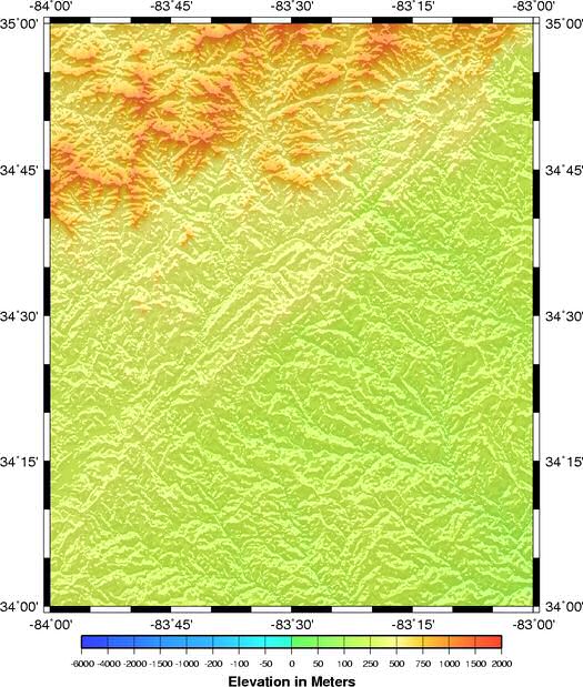 shaded relief grid