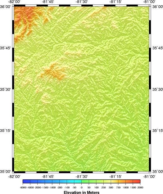 shaded relief grid