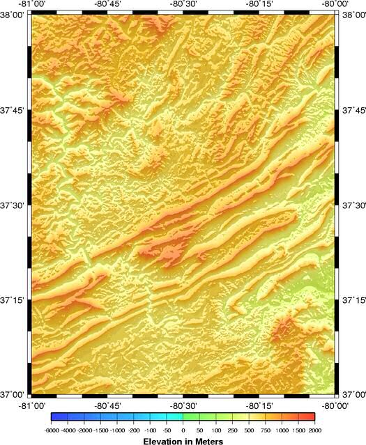 shaded relief grid