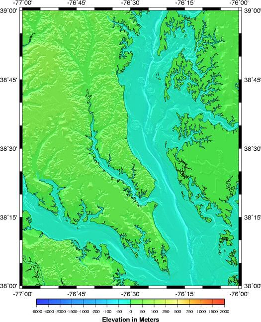 shaded relief grid