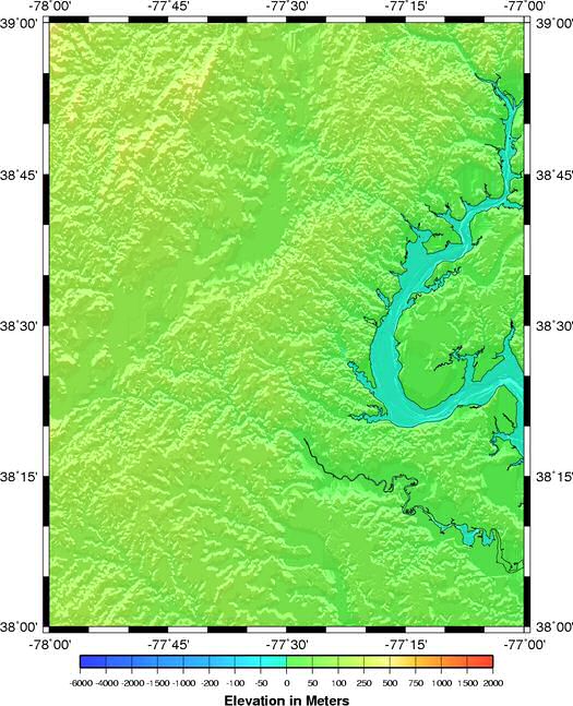 shaded relief grid