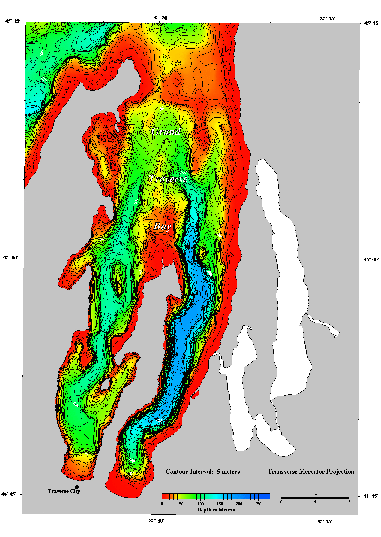 Lake Michigan Depth Chart In Feet