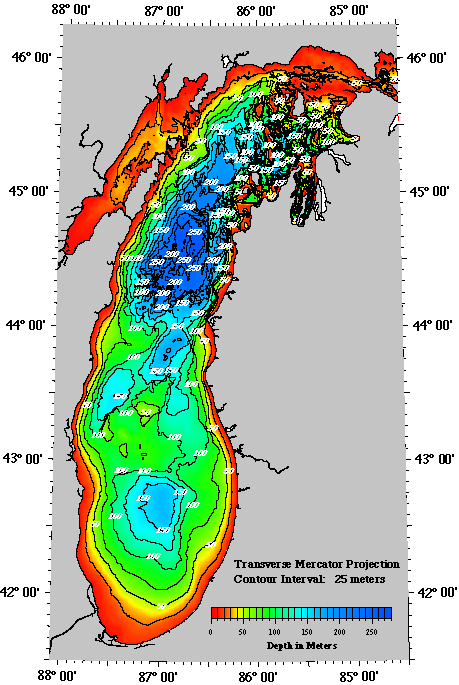 Lake Mi Depth Chart