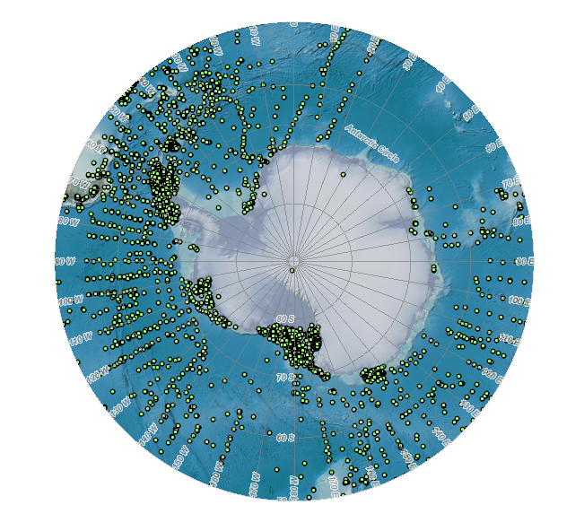 image of sea floor sample locations image of sea floor sample locations