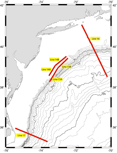 Seismic Reflection Map of ect14-17